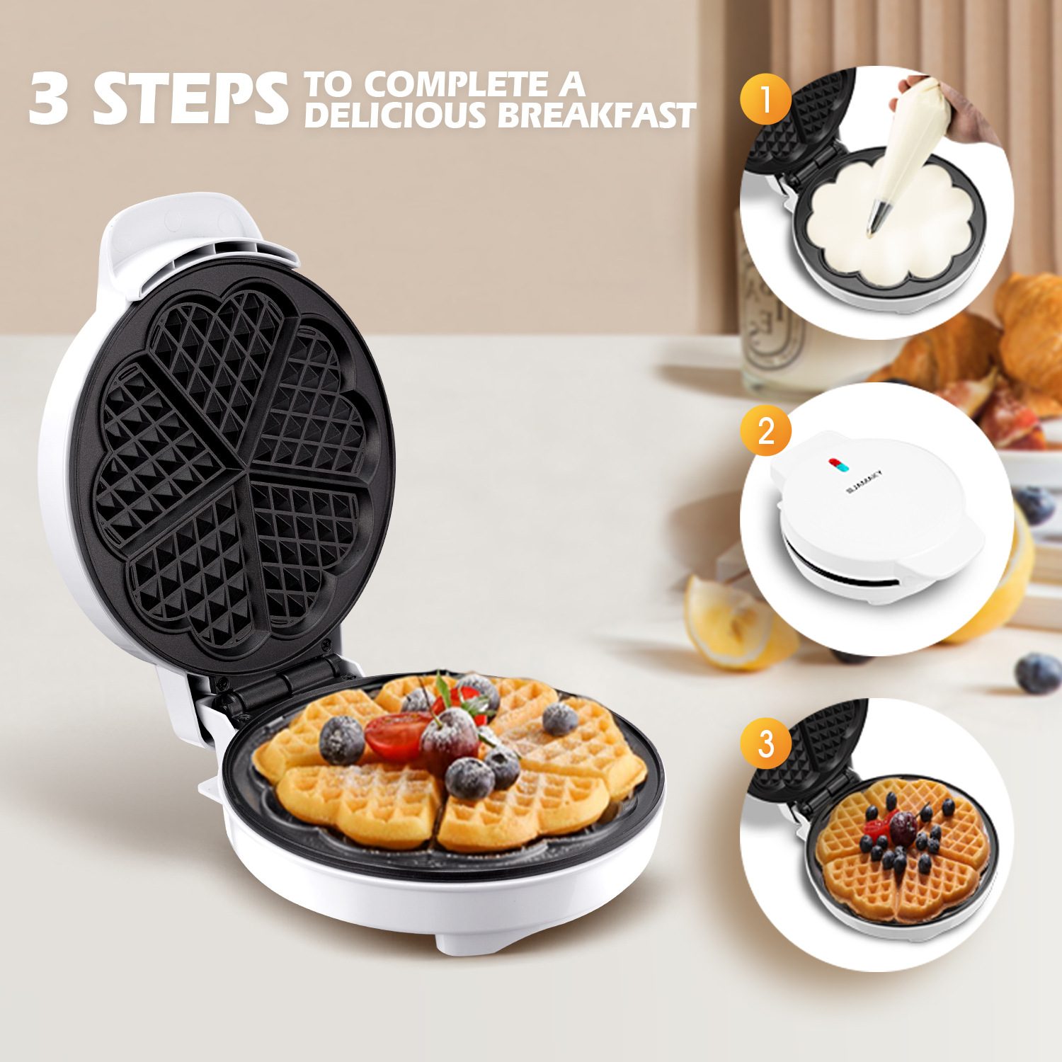 Breakfast Waffle Molds Egg Cak - Donut Maker Mini review and price